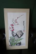 zijde japan schilderij maan van kute - Qian Xiaoyun Shao Sta, Ophalen of Verzenden