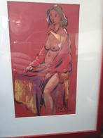 Vrouwelijk naakt door A. van Walcele, Antiek en Kunst, Kunst | Tekeningen en Foto's, Ophalen of Verzenden