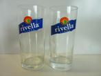 als nieuw set 2 glas reclame Logo RIVELLA Light frisdrank, Verzamelen, Ophalen, Frisdrankglas