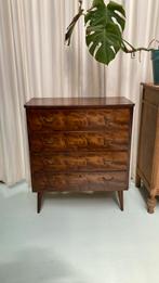Vintage retro ladekast, Ophalen, 50 tot 100 cm, Zo goed als nieuw, 3 of 4 laden