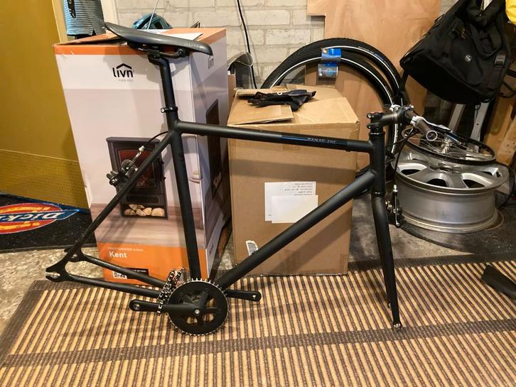 Fixie Inc. fixed gear frame maat M met onderdelen, Fietsen en Brommers, Fietsonderdelen, Gebruikt, Racefiets, Frame, Ophalen of Verzenden