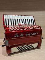 Paolo Soprani Junior II Rosso occasion 7,3 kg, Muziek en Instrumenten, Accordeons, Gebruikt, 72-bas, Toetsaccordeon, Met riemen