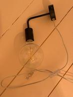 Kwantum wandlamp zwart incl. grote lamp, Huis en Inrichting, Ophalen, Zo goed als nieuw, Metaal