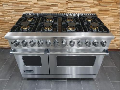 Luxe Fornuis Viking 121cm RVS 2 elektrische ovens 8 pits, Witgoed en Apparatuur, Fornuizen, Zo goed als nieuw, Vrijstaand, Gas