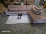 Hoekbank Comfort Velvet Stof Champagne kleur NIEUW, Ophalen, Hoekbank, Vierpersoons of meer, 300 cm of meer