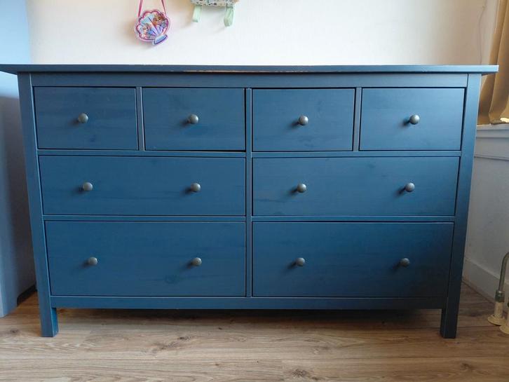 Prachtige Ikea Hemnes commode blauw ladekast goede staat!, Huis en Inrichting, Kasten | Dressoirs, Gebruikt, 150 tot 200 cm, 25 tot 50 cm