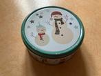 Blikken trommel rond kerst winter doorsnee 14 cm nieuw, Ophalen of Verzenden, Nieuw