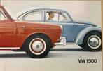 Volkswagen 1500 Kever-Sedan-Cabriolet-Variant 1961 brochure, Verzenden, Gelezen, Volkswagen