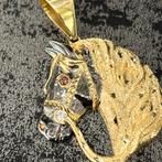 14k gouden hanger paard kettinghanger, Ophalen of Verzenden, Zo goed als nieuw, Goud