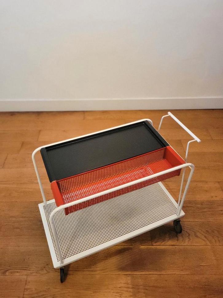 Serveerwagen van Floris Fiedeldij voor Artimeta 1950's, Huis en Inrichting, Tafels | Bijzettafels, Gebruikt, Rechthoekig, 60 cm of meer
