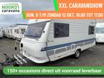 Hobby De Luxe 450 4 PERS + VOORTENT + WC, Caravans en Kamperen, Caravans, Hobby, Bedrijf, 6 tot 7 meter, Tot en met 4