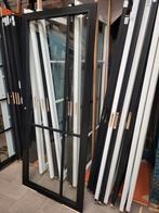 88x211,5cm binnendeur opdek R staallook zwart SL18, Ophalen, 80 tot 100 cm, Glas, Binnendeur