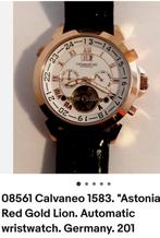 Calvaneo 1583 limited rose gold plated horloge 44mm, Ophalen of Verzenden, Zo goed als nieuw, Overige merken