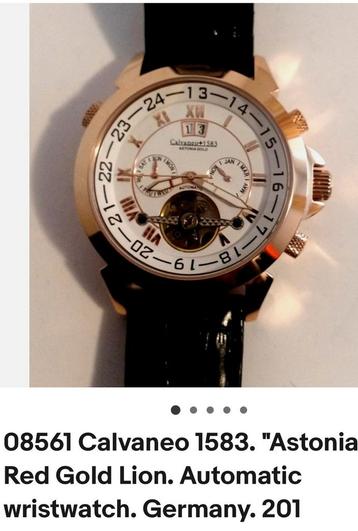 Calvaneo 1583 limited rose gold plated horloge 44mm beschikbaar voor biedingen