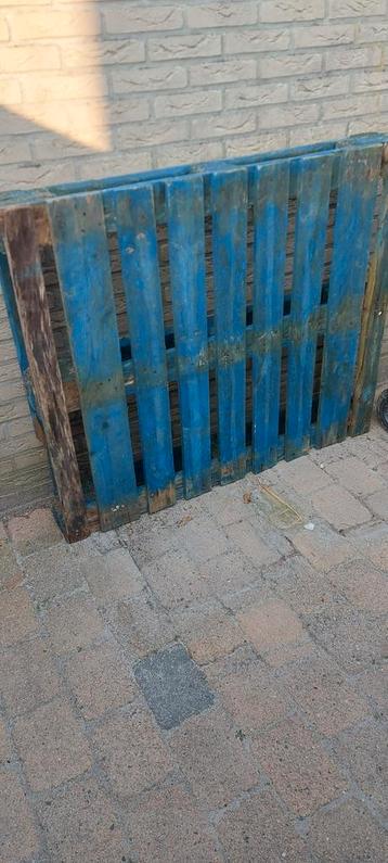 Blauwe pallet  beschikbaar voor biedingen