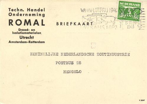 Techn. Handel Onderneming ROMAL, Utrecht - 03.1943 - briefka, Postzegels en Munten, Brieven en Enveloppen | Nederland, Briefkaart