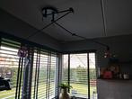 Moderne zwarte pendule lamp met twee armen, Huis en Inrichting, Lampen | Hanglampen, Ophalen of Verzenden, Zo goed als nieuw, Modern
