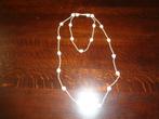 Offwhite lange kralen ketting, Sieraden, Tassen en Uiterlijk, Kettingen, Ophalen of Verzenden, Nieuw, Wit, Overige materialen