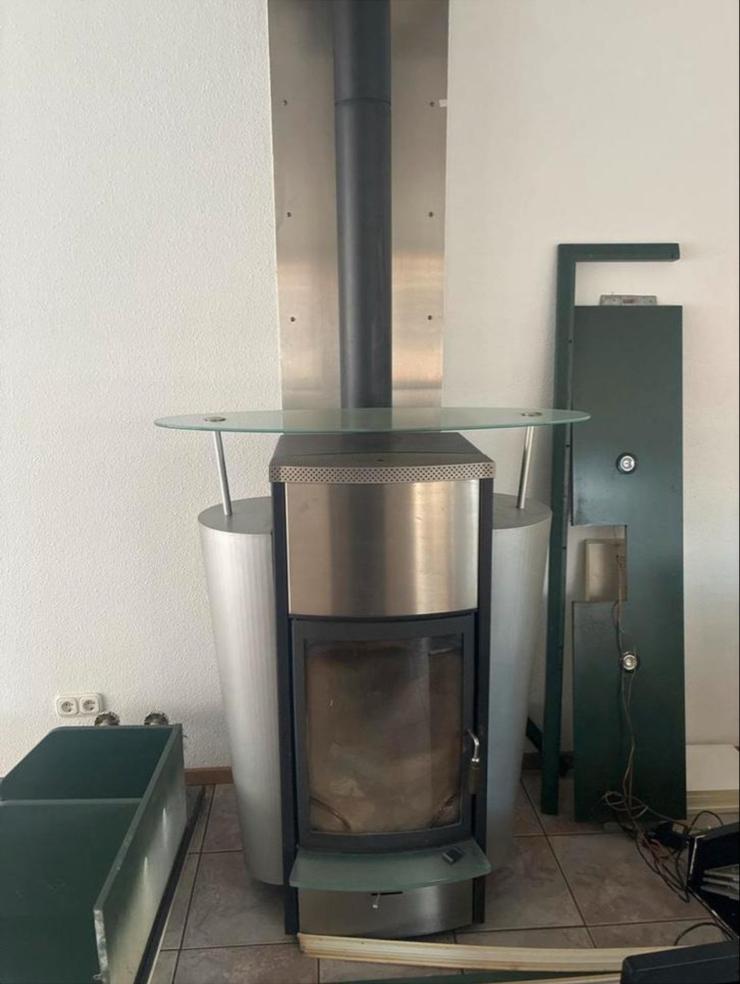 Moderne Vrijstaande Houtkachel, Huis en Inrichting, Kachels, Ophalen, Gebruikt, Houtkachel, Vrijstaand