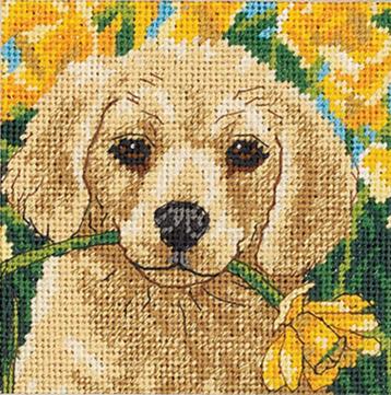 borduurpakket PUPPY MISCHIEF needlepoint marti