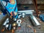 Kachelpijp rookkanaal 130mm met verloopstukken, Ophalen, Gebruikt, Hout, Allesbrander