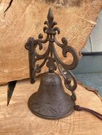 GIETIJZEREN DEURBEL FRANSE LELIE NIEUW, Tuin en Terras, Tuinwanddecoratie, -, -, Slijkhuis, Nieuw