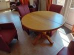Plank eiken ronde eet tafel, Huis en Inrichting, Tafels | Eettafels, Ophalen, Vijf personen of meer, Rechthoekig, 50 tot 100 cm