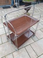 Vintage theewagen trolley dinette opklapbaar, Minder dan 55 cm, Ophalen of Verzenden, Zo goed als nieuw, 60 cm of meer