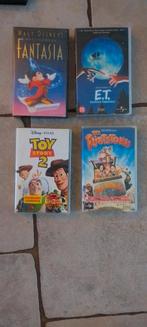 VHS Videobanden - Fantasia, ET, Flintstones, Toy Story 2, Alle leeftijden, Ophalen of Verzenden, Gebruikt, Science Fiction en Fantasy
