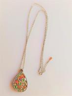 Ketting Coloured Butterflies emaille 925 zilver, Ophalen, Met hanger, Nieuw, Rood