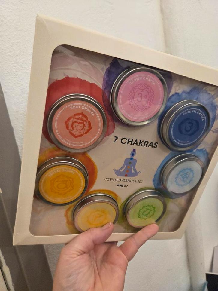 Chakra Kaarsjes Set - Nieuw!, Huis en Inrichting, Woonaccessoires | Kandelaars en Kaarsen, Ophalen