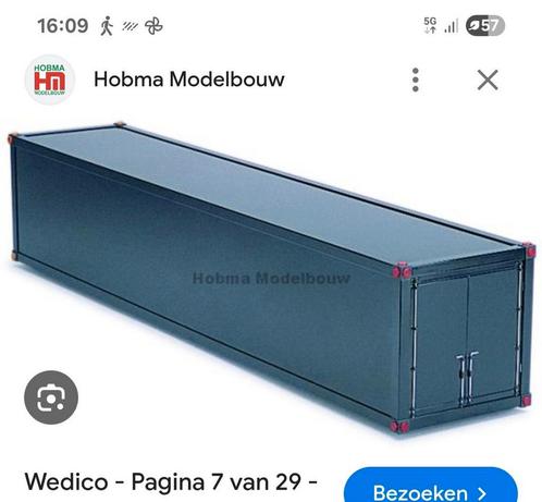 Gezocht wedico trailer container rood, Hobby en Vrije tijd, Modelbouw | Auto's en Voertuigen, Zo goed als nieuw, Truck, Groter dan 1:32