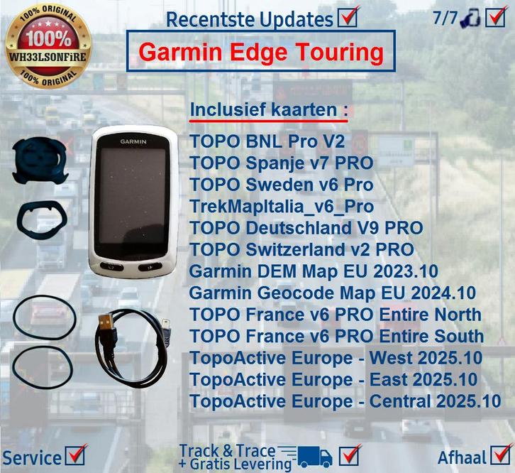Garmin Touring  Edge met Topo en Pro kaarten, Fietsen en Brommers, Fietsaccessoires | Fietscomputers, Nieuw, Ophalen of Verzenden