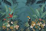 Jungle behang Enchanted Jungle, trendy, Muurdeco4kids, Verzenden, Minder dan 10 m², Jungle, trendy behang