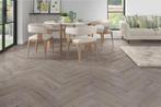 Visgraat Laminaat Raby Oak Grijs 8mm dik €14,95m2 incl.btw, 75 m² of meer, Nieuw, Ophalen of Verzenden, Grijs