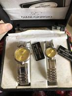 Horloge giani giorgio set voor dame en heer nieuw, Overige merken, Staal, Staal, Verzenden