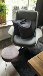 Grijze Fauteuil met Voetenbank van de ikea, Huis en Inrichting, Fauteuils, Ophalen of Verzenden, Zo goed als nieuw, Stof, 75 tot 100 cm