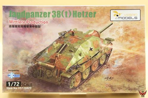 ROWASP | VESPID Models 1/72 Jagdpanzer 38(t) Hetzer Mittlere, Hobby en Vrije tijd, Modelbouw | Auto's en Voertuigen, Nieuw, Tank