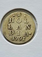 2 stuivers Hollandia zilver 1791, Postzegels en Munten, Zilver, Overige waardes, Ophalen of Verzenden, Vóór koninkrijk