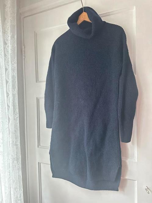 Prachtig donkerblauw gebreid wollen jurk Jigsaw XS S 34 36, Kleding | Dames, Jurken, Zo goed als nieuw, Maat 36 (S), Blauw, Knielengte