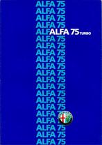 Brochure Alfa 75 Turbo 1986, Ophalen of Verzenden, Gelezen, Alfa Romeo