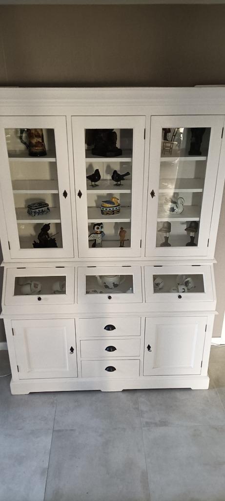 White wash buffetkast (2-delig) zonder inhoud, Huis en Inrichting, Kasten | Buffetkasten, Gebruikt, 200 cm of meer, 100 tot 150 cm