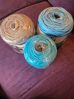 3 Bollen Textielgaren - Ideaal voor Haken/Breien, Ophalen of Verzenden, Zo goed als nieuw, Breien of Haken, Wol of Garen