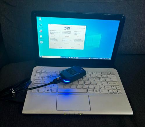 VCDS HEX V2 vagcom Rosstech kabel ongelimiteerd + Sony 13 i, Auto diversen, Autogereedschap, Zo goed als nieuw, Ophalen of Verzenden