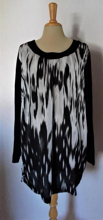 Mooie zwart/witte print tuniek van Gelco! 50 beschikbaar voor biedingen