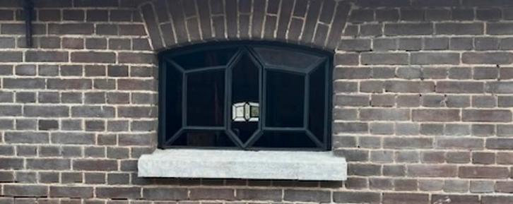 Oude Gietijzeren Stalramen, Doe-het-zelf en Verbouw, Glas en Ramen, Gebruikt, Gevelraam of Ruit, Minder dan 80 cm, Ophalen