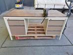 werkbank met bankschroef., Doe-het-zelf en Verbouw, Werkbanken, Ophalen, Gebruikt, Bankschroef