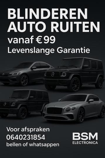 Ramen blinderen auto | Hoge kwaliteit raamfolie | APK beschikbaar voor biedingen