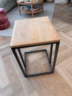 Stijlvolle Bijzettafel - 43x38x56 cm, Minder dan 55 cm, Gebruikt, Rechthoekig, Hout