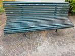 Houten tuinbank met gietijzeren poten, Ophalen, Gebruikt, Hout